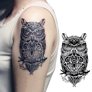1x Temporary Tattoo Hand Painted Owl Tattoo Stickers Waterproof Tattoo Sticker Factoryoutlet