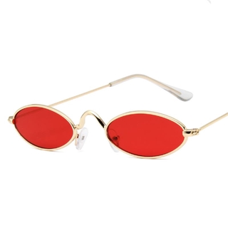 Fashion Hip-hop Small Elliptical Metal Sunglasses Women/men Uv400