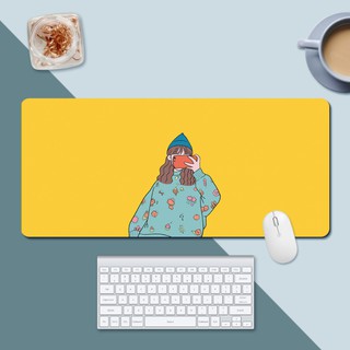 【mono】Mouse pad super large lock edge thickened creative simple lovely animation game keyboard pad computer pad desk pad office (6)