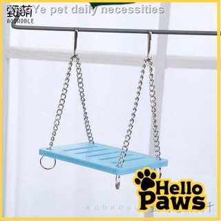 ◆✺Hello Paws Cute Parrot Hamster Small Swing Hanging Bed Shake Suspension House Props Blue