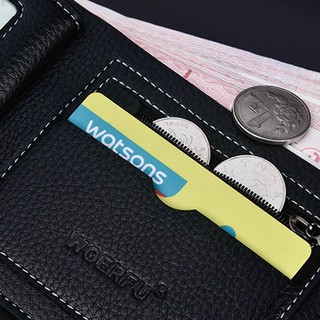 【Available】 Mens PU Leather Two Fold Business Short Wallet Purse License (7)