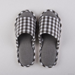 ◘✲home slipper△Japanese ryohin keikaku muji household washing cotton plaid slippers little pure and