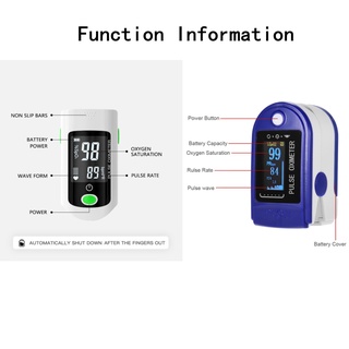 【Ready Stock】 Digital fingertip pulse oximeter blood oxygen luminous finger level sensor (3)