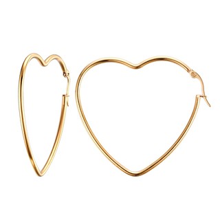 Vnox Heart Earrings Love Hyperbolic Hollow Hoop Earring Wholesale