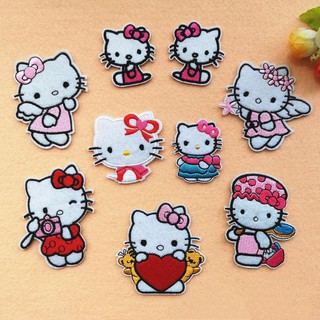 Hello Kitty Embroidery Sew On Iron On Patch Applique DIY