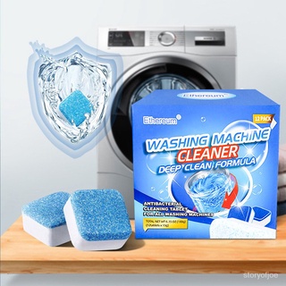 12pcs/Box Washing Machine Cleaner Laundry Deep Cleaning Detergent Effervescent Tablet ZsdQ