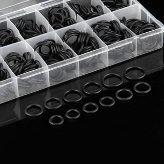 225 pcs Black Rubber O Ring Washer Seals O-Ring Assortment kit for Car