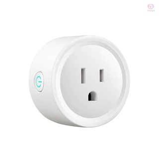 Portable Intelligent Automatic Mini Socket Wifi Plug Wi-Fi Enabled App Remote Control Wireless Timer with ON/OFF Switch for Light Electrical Appliance for Compatible Home 100-240V (1)