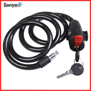 Universal Anti-Theft Bike Bicycle Lock Stainless Steel Cable Coil For Castle Motorcycle Cycle MTB 2