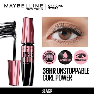 Maybelline Hypercurl Mascara Waterproof 9.2 mL - Black Curling Smudge-proof Long Lasting Eye Make Up