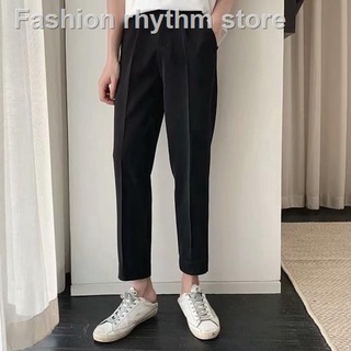 ◇Elastic Men's Cotton Casual Pants Men Pure Ankle-Length High-quality Business Formal Trousers Male Four Seasons Straight Slacks