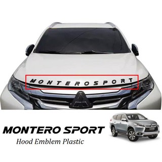 MATTE BLACK Mitsubishi MONTERO SPORT Hood Emblem ABS Plastic