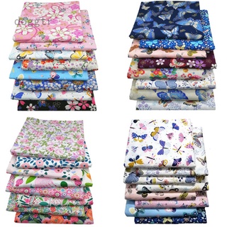 Doggtr 6pcs Cute Small Floral Patchwork Fabric Print Quilting Fabrics For DIY Needlework Handmade Cotton Tissue