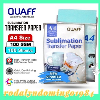 A4 Size QUAFF Sublimation Paper 100gsm - Quick Dry Sublimation Paper (10