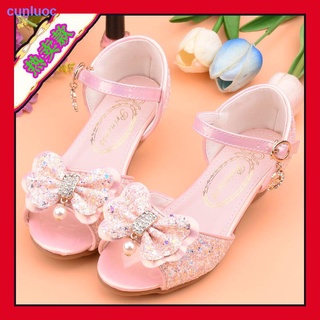 Summer new girls sandals baby princess shoes little girls crystal shoes children s high heels catwalk show shoes