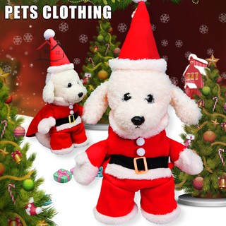 HYP Dogs Clothing Santa Claus Costume Pet Puppy Christmas Coat Hat Outfit for Christmas Party @PH