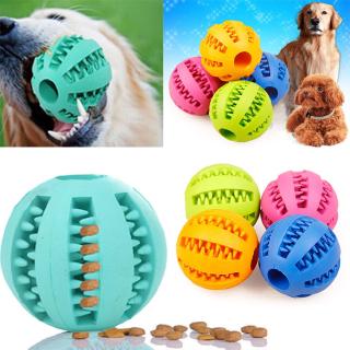 Rubber Ball Chew Treat Dispensing Holder Pet Dog Puppy Cat Toy Training Dental