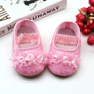 COD Ready Stock Baby Girl Shoes Crib Prewalker Toddler Soft Sole Sneakers First Walking Shoe