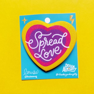 Louise Anog Collection Heart Button Pin