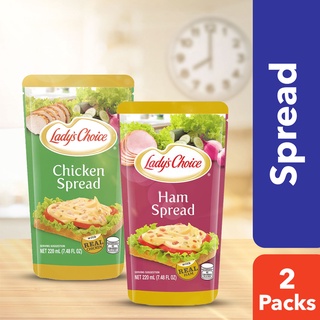 Lady's Choice Chicken Spread + Ham Spread 220ml Pouch