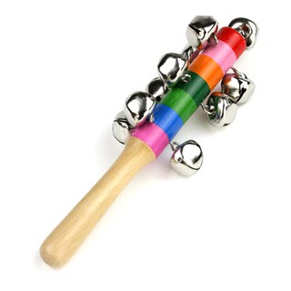 Baby Rattle Ring Wooden Handbell Baby Toys Musical Instruments for 0-12 Months Baby Rattle baby's first gift (1)