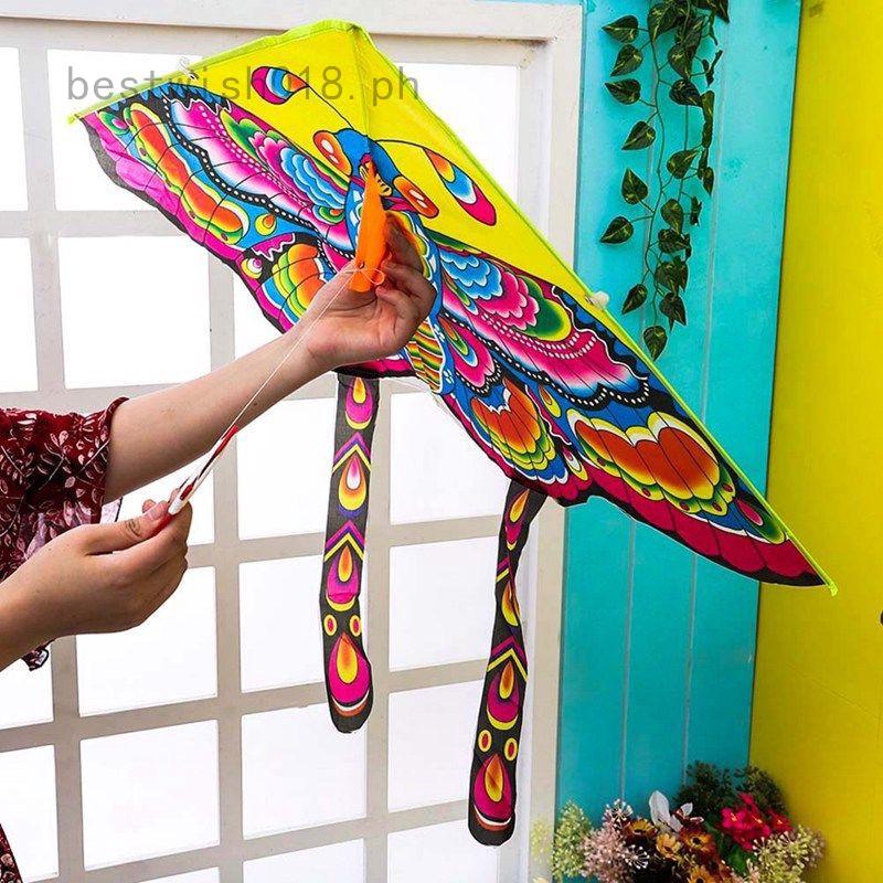 35 Polyester Butterfly Kites with Winder Board String Children Outdoor Toy Game