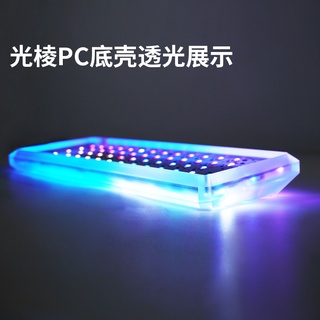 New customized mechanical keyboard with light edge GK61X/64XCNC anode aluminum gh60% metal PC transparent housing