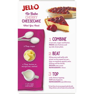Jell-O No Bake Cherry Cheesecake Dessert Kit From USA (504g) (2)