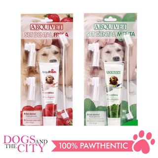 ARQUIVET Dog Toothpaste 100g and Toothbrush Set