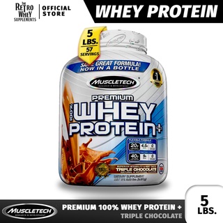 Muscletech Premium 100% Whey Protein PLUS 5LBS. with FREE Muscletech Gym Towel - The Retro Whey Supp