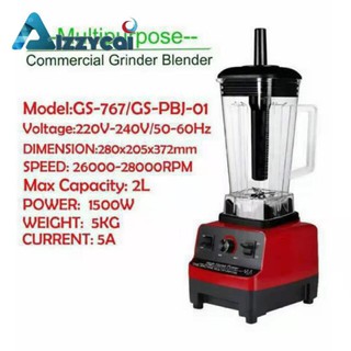 AIZZYCAI Commercial Grinder Blender Juicer mixer blender （Red）