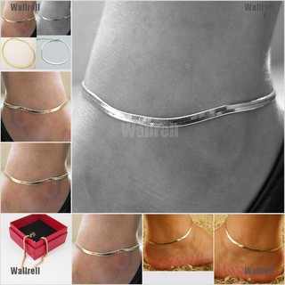 Wallrell 1Pc Silver/Gold Plated Chain Ankle Bracelet Anklet Foot Jewelry Beach Jewelry