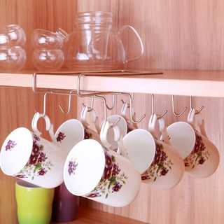 Big discount Under Shelf Cup Mug Holder Hanger Coffee Kitchen Storage Rack Cupboard 10 Hooks