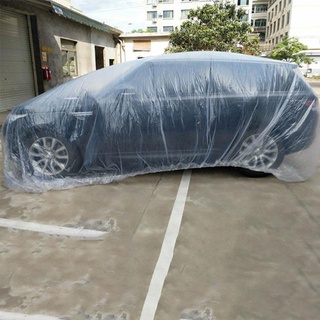 Disposable Car Cover Waterproof Transparent Plastic Dust Proof Cover Car Rain Covers