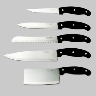 5PCS Kitchen Knife Household Stainless Steel Meat Cleaver Chef Knife Full Set