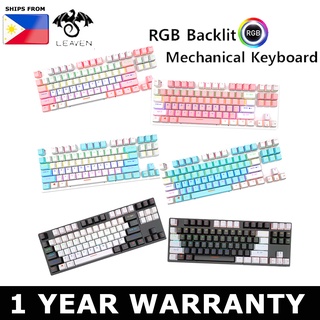 K550/K880 87Key Mechanical Hot swappable Keyboard wired RGB Gaming Office PC computer 104key keycap
