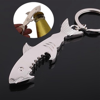 1Pcs Shark Bottle Opener Creative Keychain Funny Key Chain Multi-function Key Chain