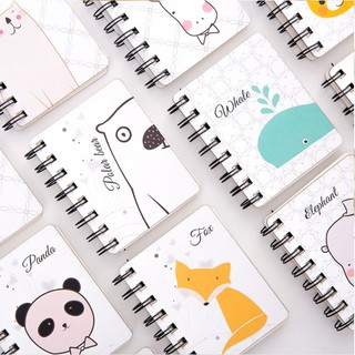 1pcs Cute animal cartoon rollover coil notebook portable mini portable notebook pocket notepad