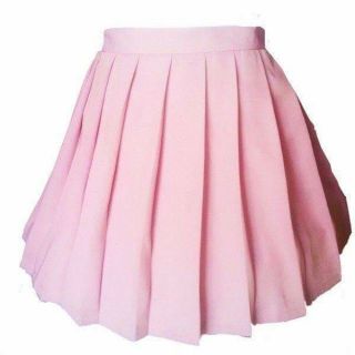 Simple Tennis Skirt Baby Pink & White