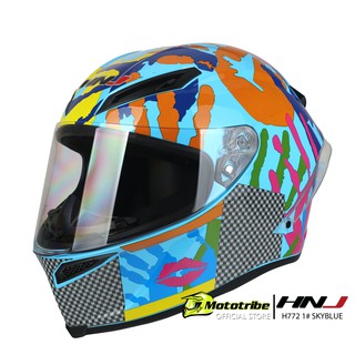 HNJ Helmets H722 Unisex-Adult Full Face Void Street Motorcycle Helmet Mototribe Helmet