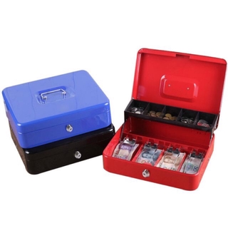 Cash box portable money secret security safe box lock metal