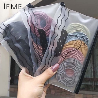 Ifme 100pcs/bag Women Rubber Bands/ Korean Elastic Hair Bands/Concise Style Solid Color Popular Hair Ties