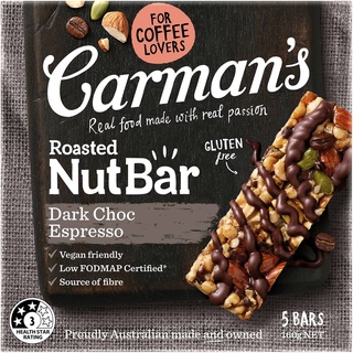 Carman's Protein Bar (Dark Choc Espresso Nut Bars / Greek Yoghurt & Berry Protein Bars), 5 bars (3)