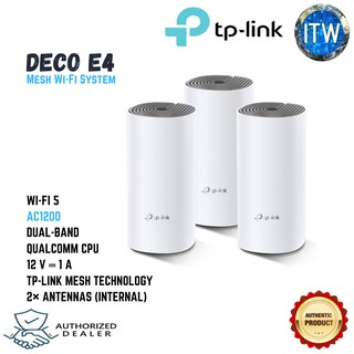 TPLINK Deco E4 Whole Home Mesh Wi-Fi System (AC1200 )