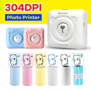 Portable thermal printer Polaroid Bluetooth printer♛▽▤Peripage A6 304DPI Photo Printer Mini Bluetoot