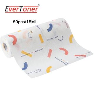 EverToner 50pcs/1Roll Cleaning Non-Woven Fabric Lazy Rags Wet And Dry Washable Disposable Dish Paper Towel Cloth For Kitchen Housework