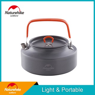 Naturehike Outdoor Portable Camping Cookware 1.1L / 1.6L Water Kettle Camping Picnic Alumina Kettle Teapot NH17C020-H