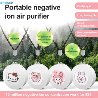 Car Air Purifier Wearable Necklace Wearable Air Purifier Necklace Personal Ionizer Portable USB Ioniser Mini Fresher Negative Ion Ozone For Adults Kids LDYLIST