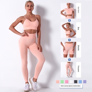 Seamless Yoga Sports Wear Gym Suit Women's Clothing Yoga Pants Hot Fitness Shorts for Running
