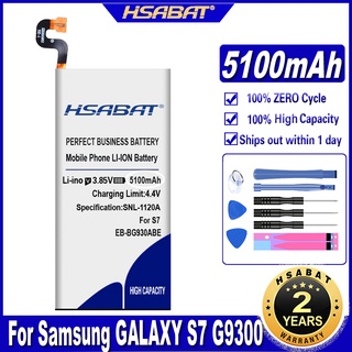 battery HSABAT 5100mAh Battery for Samsung GALAXY S7 G9300 SM-G9300 G930L G930 G930F G930A G9308 G93